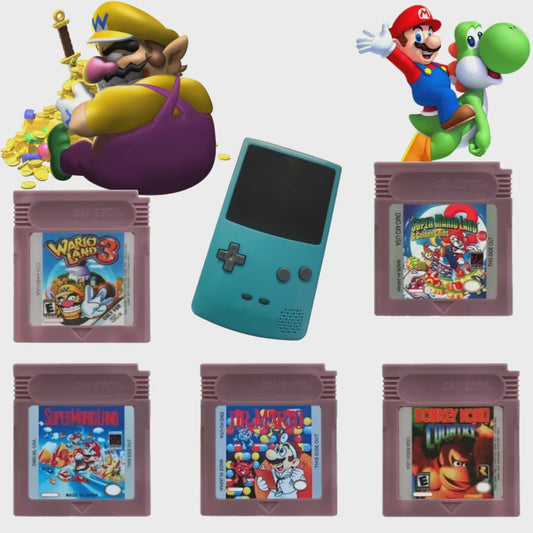 16-Bit Game Cartridge voor GBC/GBA: Wario Land, Donkey Kong & Yoshi Collectie
