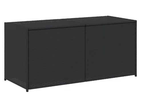 Tuinkist van Polyrattan – 283L Opbergbox met Deksel & Binnentas, Zwart