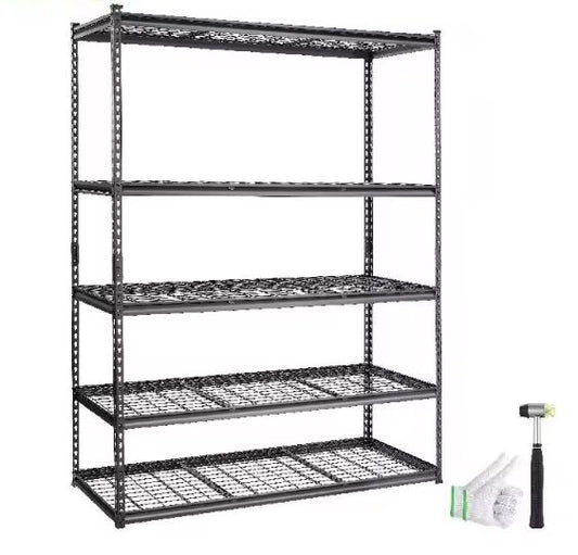 5-Laags Verstelbaar Opslagrek – Zwaar Metalen Rek 2000 kg Draagkracht