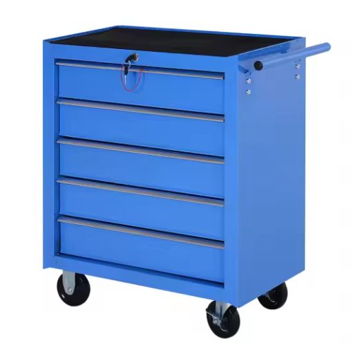 Mobiele Gereedschapswagen met 5 Laden – Stalen Werkplaatskast & 100 kg Draagvermogen