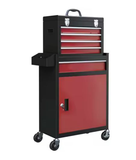 Mobiele Gereedschapswagen met 5 Laden & Afsluitbare Onderkast – 130 kg Draagvermogen