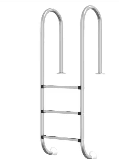 Zwembadladder van Roestvrij Staal 304 – 3 Antisliptreden, Duurzaam & Veilig Ontwerp