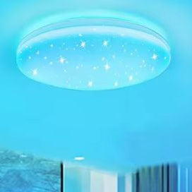 RGB LED Plafondlamp 40 cm – Sterrenhemel Effect & Afstandsbediening, 36W Dimbaar