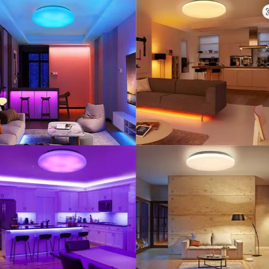 RGB LED Plafondlamp 40 cm – Sterrenhemel Effect & Afstandsbediening, 36W Dimbaar