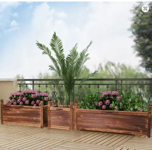 Houten Verhoogd Tuinbed – Plantenbak op Poten voor Bloemen & Groenten