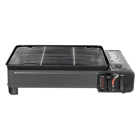 Draagbare Camping Grill – Gasfornuis met Grillplaat en Accessoires voor Outdoor Koken