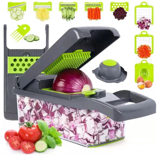 15-in-1 Multifunctionele Groentesnijder - Keuken - Grijs