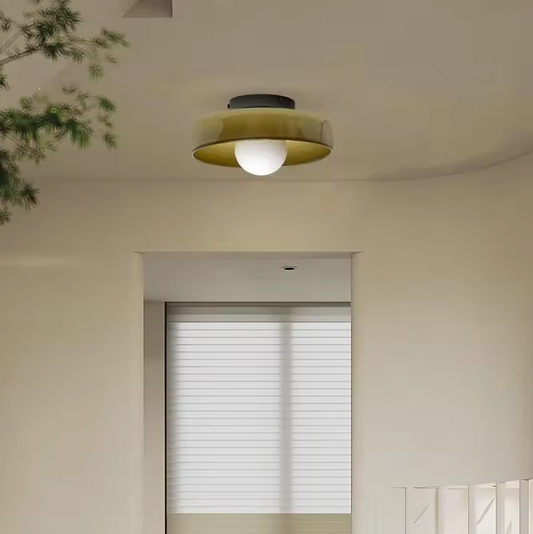 Lumi – Moderne Ronde Glazen Plafondlamp (Nordic Design)