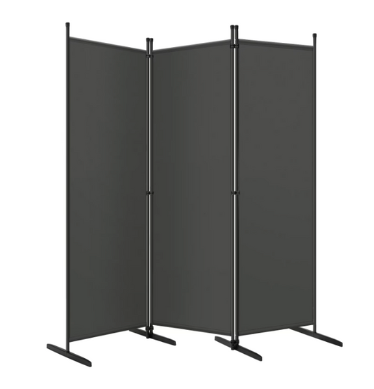 Opvouwbaar Kamerscherm met 3 of 4 Panelen – Zwart