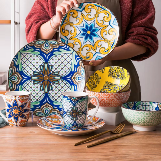 Klassiek Porseleinen Serviesset – Servies in Oosterse Stijl – 16- of 32-delig