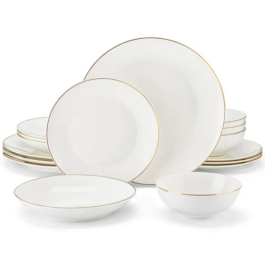 Nordic Witte Porseleinen Serviesset 16/32-Delig - Scandinavisch Design