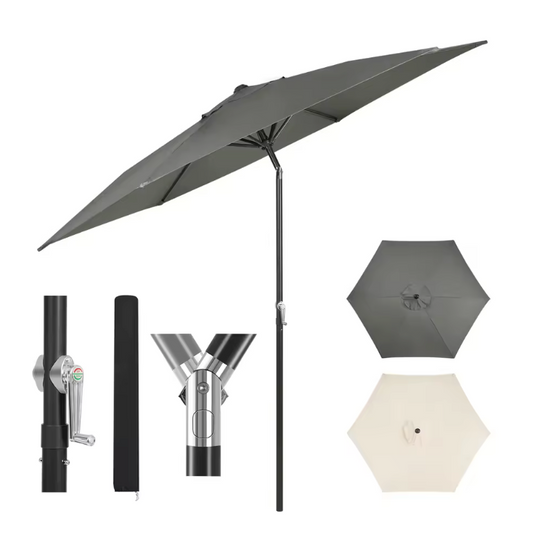 Sedia Zeshoekige Parasol – UV-Resistent, Waterdicht en Kantelbaar met Crank
