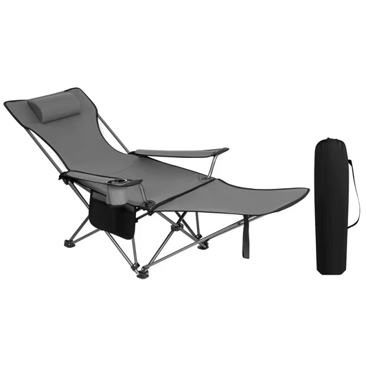 Sedia Opvouwbare Campingstoel – Lichtgewicht Loungestoel met Hoofdsteun