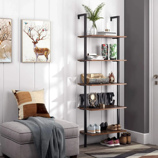 Industrieel Ladderrek – 5-Laags Stellingkast – Vintage look