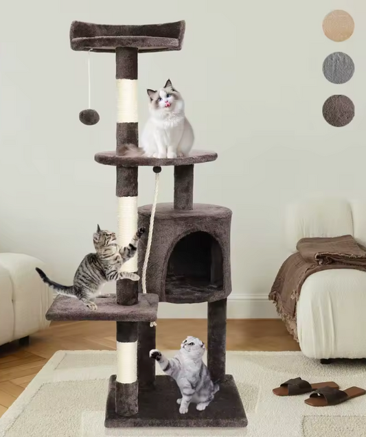 Kattenboom / Krabpaal met Meerdere Niveaus – Klimmen, Rusten en Krabben in Één