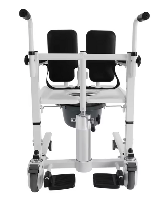 Hydraulische Patiëntenstoel – Verstelbare Transferstoel met Emmer & Voetsteun