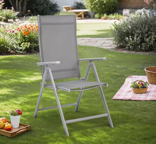 Set van 2 Klapstoelen – Verstelbaar, Aluminium, 150 kg