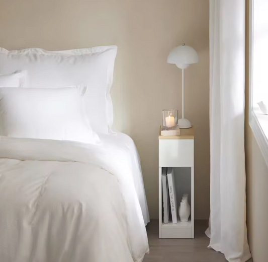 Set van 2 Smalle Nachtkastjes met Lade – Bijzettafels voor Bed of Bank, Modern en Ruimtebesparend