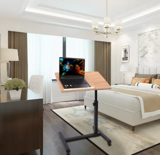 Verrijdbaar Laptopbureau – 360° Draaibaar & Verstelbaar Tafelblad