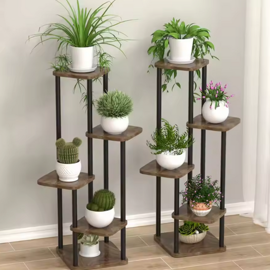 Plantenrek met 6/7/8 Lagen – Metalen Plantenstandaard voor Binnen & Buiten