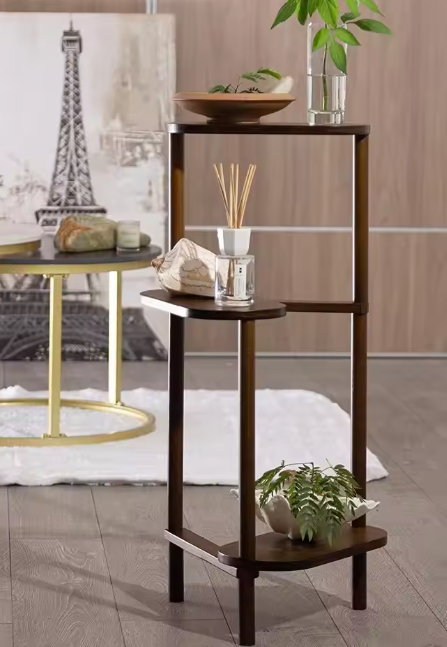 3-laags plantenrek hoog model – bamboe hoekstandaard