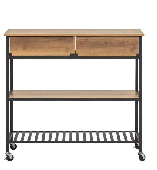 Industriële Keukentrolley met Lades & Planken – Op Wielen, 100 cm Breed