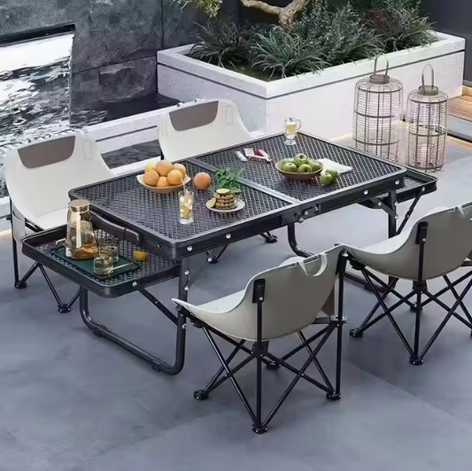 Opvouwbare Campingtafel – Aluminium Gaastafel, Lichtgewicht en Weerbestendig