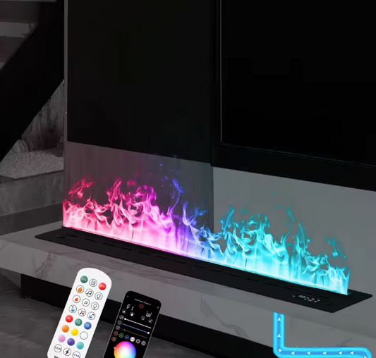 3D waterdamp haard met LED, geluid en tv-standaard