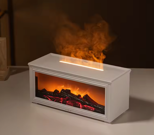 Mini haard luchtbevochtiger met LED, timer en afstandsbediening