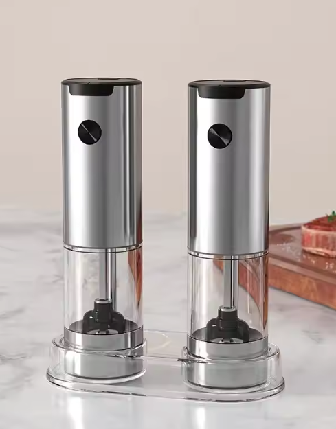 Elektrische Zout- en Pepermolen – RVS Grinder met LED & USB