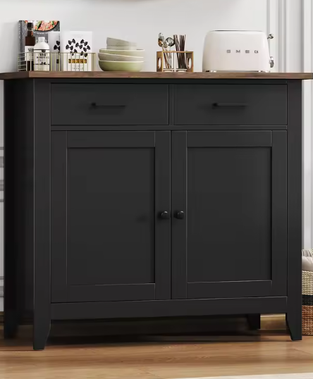 Keukendressoir met Werkblad – Kast met 2 Lades en 2 Deuren