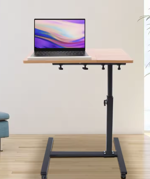 Verstelbaar Verrijdbaar Laptopbureau – 360° Roterend Werkblad, Compact en Flexibel