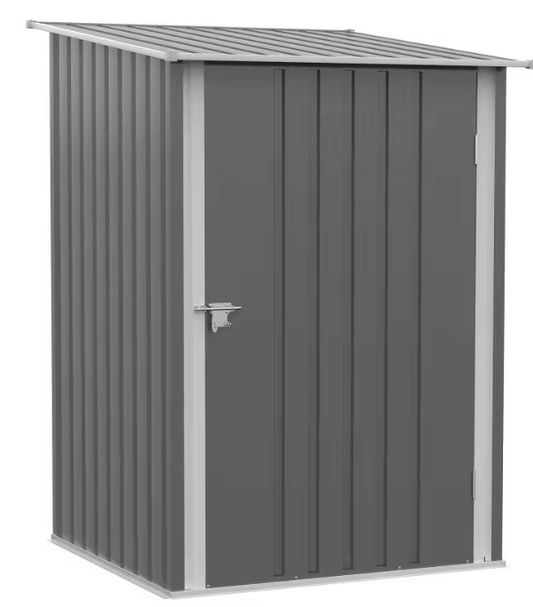 Tuinschuur met Kanteldak – Gegalvaniseerd Staal, 100x103x160 cm, Weerbestendig, Eenvoudige Montage voor Buitenopslag