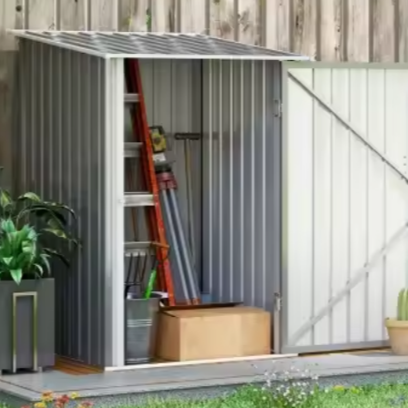 Tuinschuur met Kanteldak – Gegalvaniseerd Staal, 100x103x160 cm, Weerbestendig, Eenvoudige Montage voor Buitenopslag