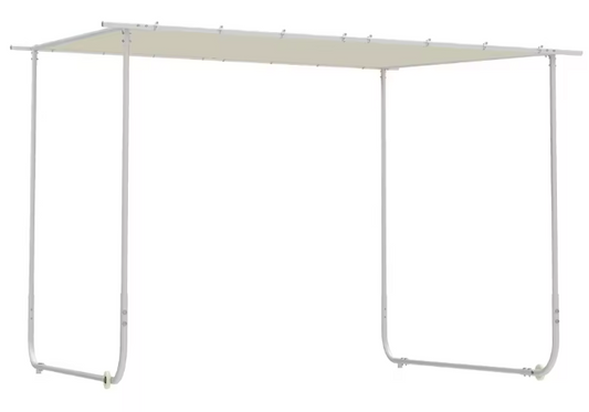 Pergola 3 x 3 m met Wielen – UV-bescherming 30+, Waterdichte Crème Overkapping voor Tuin en Terras
