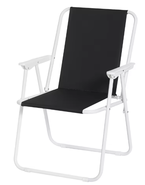 Draagbare Opvouwbare Campingstoel met Armleuningen en Bekerhouder