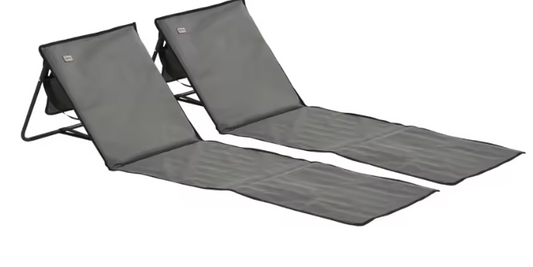 2-Set Opvouwbare Strandstoelen – Verstelbare Ligstoelen met Draagtas