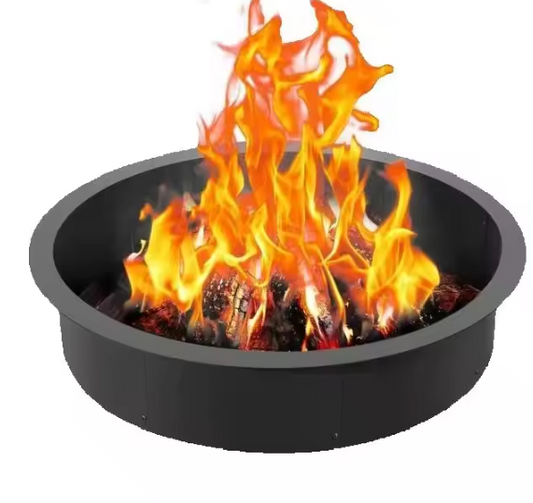 Vuurplaatsring van Koolstofstaal – Dikke Vuurplaatsinzet, DIY Kampvuurring voor Buiten