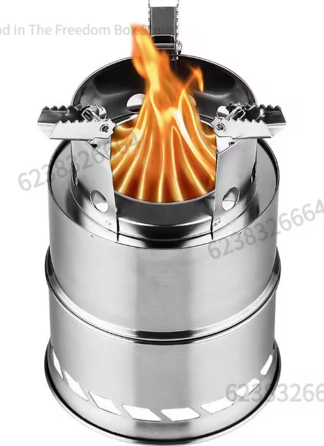 Outdoor Camping Kachel – Lichtgewicht Roestvrijstalen Houtgestookte Kachel voor Picknick, BBQ en Avonturen