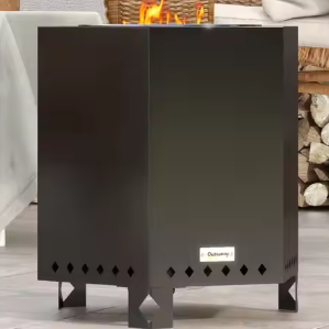 Brazier met Vonkbescherming – Stalen Brandtafel voor Buiten, Roestbestendig en Hittebestendig