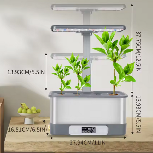 8-Gaats Smart APP-bediening Hydrocultuur Kweekset met Volledige Spectrum Verlichting – Grondloze Plantkit voor Groenten, Bloemen en Fruit