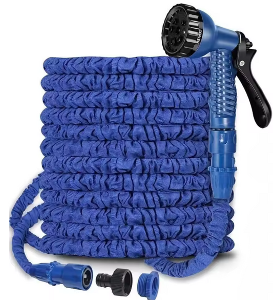100FT Uitbreidbare Tuinslang – Flexibele Waterslang met Hogedrukmondstuk, Duurzaam en Lichtgewicht