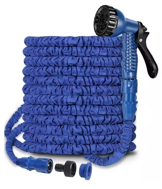 100FT Uitbreidbare Tuinslang – Flexibele Waterslang met Hogedrukmondstuk, Duurzaam en Lichtgewicht