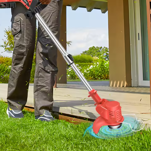 Draadloze Grasmaaier 280W – Lichtgewicht Intrekbare Elektrische Maaier met 10 Metalen Messen en 1500mAh Batterij voor Tuinonderhoud