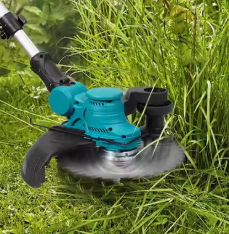 Draadloze Grasmaaier 9 inch Borstelloze Elektrische Tuinmaaier – 36000 RPM, Intrekbare Grastrimmer met 10 Metalen Messen voor Tuinonderhoud