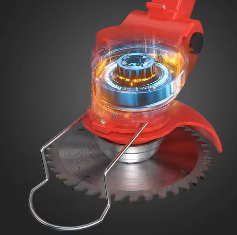 Draadloze Grastrimmer – Elektrische Grasmaaier met 2x2000mAh Batterijen, Telescopische Grasmaaier met 4 Messen en 90° Verstelbare Snijkop