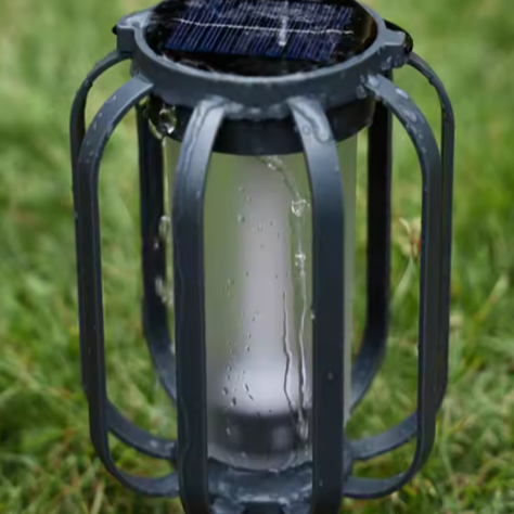 LED Solar Tuinlantaarn – Waterdicht, USB & Zonne-energie Oplaadbaar, Meerdere Lichtmodi, Antiek Design voor Tuin, Patio & Veranda