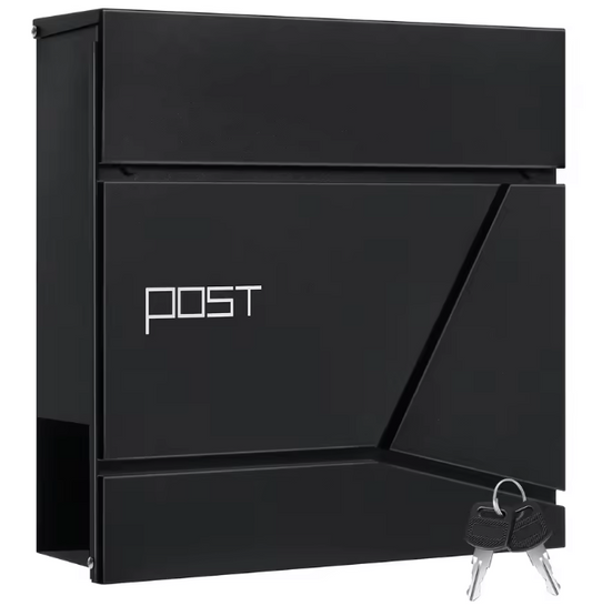 Wandgemonteerde Metalen Brievenbus met Krantenhouder – Modern Design & Weerbestendig