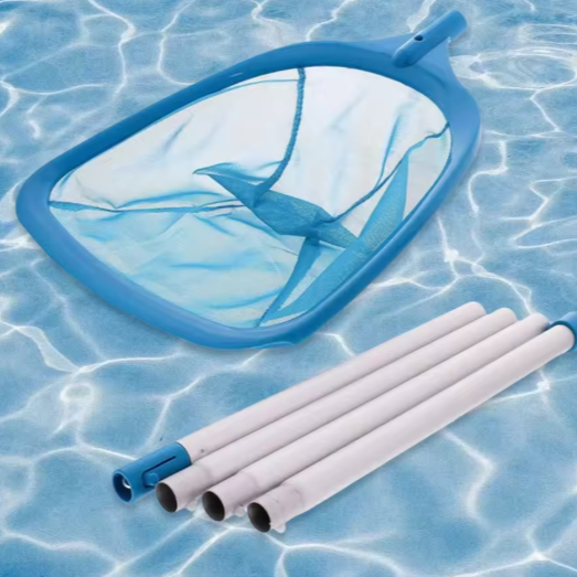 Zwembadskimmernet met Metalen Paal – Ultrafijn Gaas & Netzak voor Blad- en Vuilverwijdering