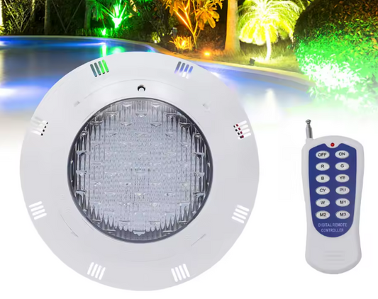 RGB LED Onderwater Zwembadlamp – 29,5 cm, 7 Kleuren & 11 Lichtmodi, IP68 Waterdicht, Inclusief Afstandsbediening